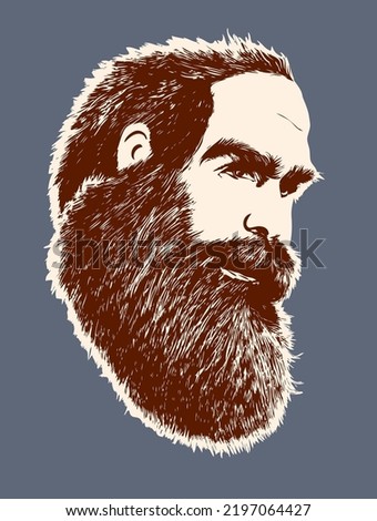 A bearded man portrait lumber jack style