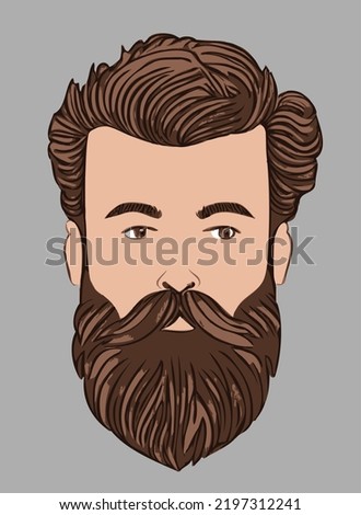 An illustration of a bearded man lumber jack style