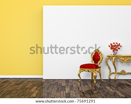 An image of a beautiful baroque room background