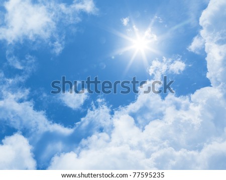 An image of a bright sun background