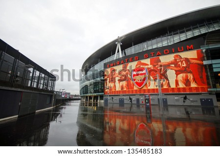 LONDON - DEC 12: One day before Arsenal FC meet W.B.A. in Barclays Premier League at Emirates Stadium in London, England on Dec 12, 2012.