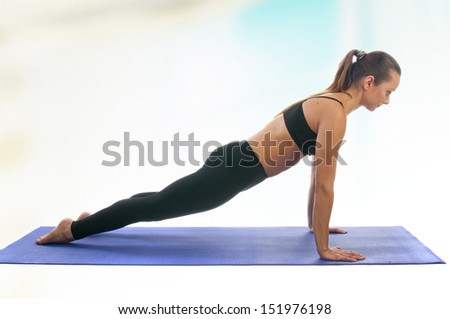 Yoga seria: urdhva mukha shvanasana , is also called Upward-Facing Dog is an asana.