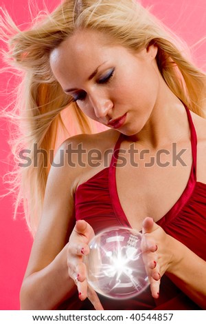 sorceress with magic ball