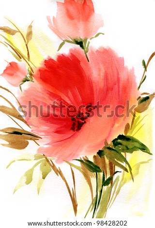 Watercolor: bouquet-2