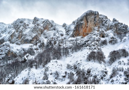 Winter landscape mountain from Macedonia