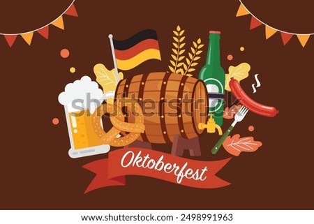 Similar – Image, Stock Photo a German flag is flying on a pole between the tree top in the colours of autumn and the shadow of its autumnal leaves on the stones of the building