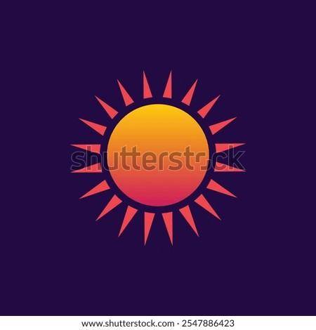 sun logo design. Vector illustration