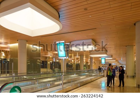Mumbai, India - December25, 2014: Tourist Shopping at Duty free zone in Chhatrapati Shivaji International Airport - Terminal 2 on December25, 2014 in Mumbai, India.