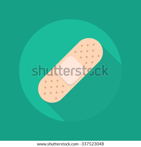 Medical Flat Icon With Long Shadow. Plaster
