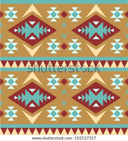 Seamless Pattern In Navajo Style #4 Stock Vector Illustration 102527327 ...