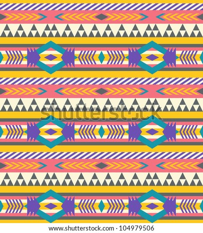 Seamless Geometric Aztec Pattern #2 Stock Vector Illustration 104979506 ...