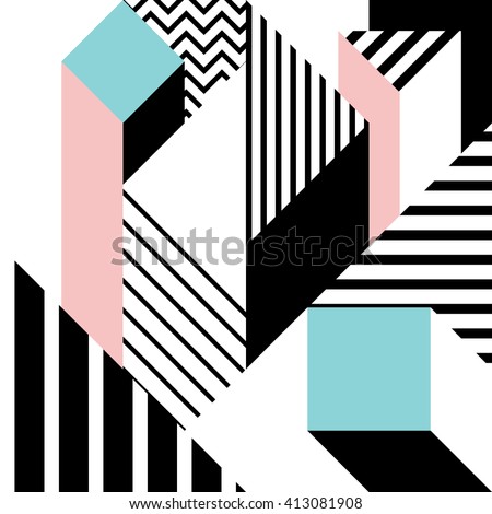Seamless geometric pattern in modern abstract style 3 商業照片 © 
