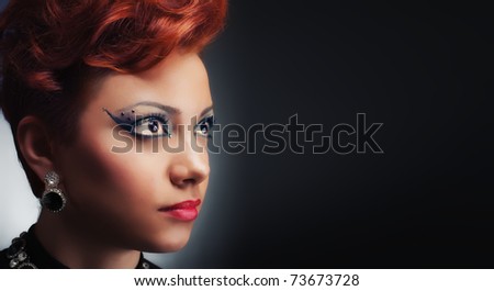Portrait of a young women, professional make up