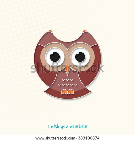 abstract, cartoon style owl icon isolated on white background. vector wisdom concept and knowledge symbol. cute owlet logo. night bird character design