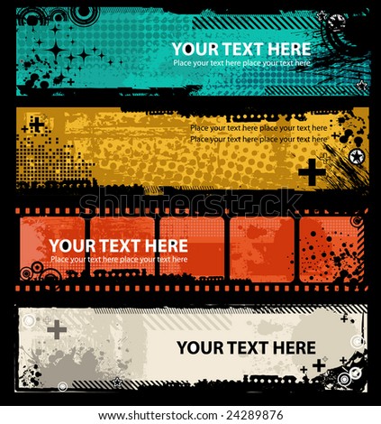 Grunge banners with place for your text.