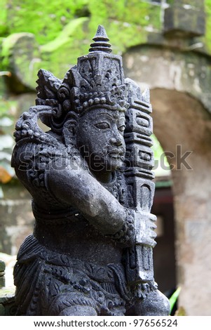 Traditional balinese warrior statue