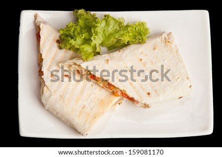 Sandwich Wrap with Garden Salad