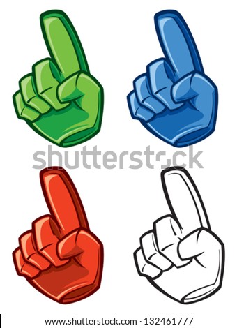 Number One Finger Stock Vector Illustration 132461777 : Shutterstock