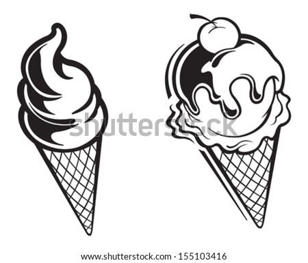 Vector Ice Cream Cones Download Free Art Stock Graphics Cone