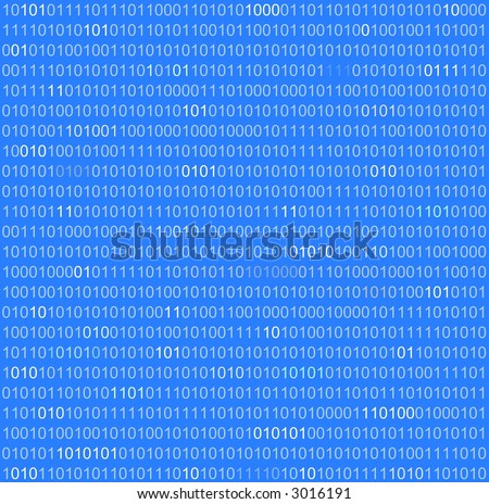binary numbers background in blue tone
