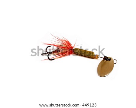 fishing lure with grappling hook to catch fish.