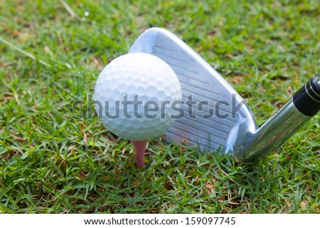 top and right view play golf set iron drive in the tee off