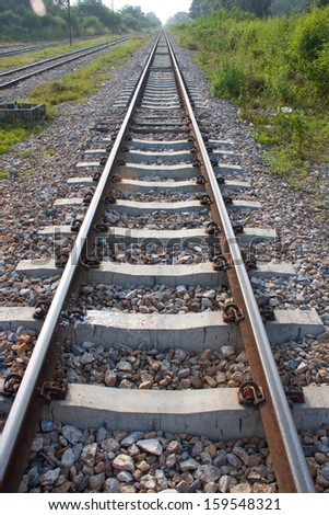 portrait Diract Railroad , rail , rails , track , railway