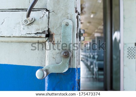 The old bolts train on the door