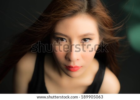 Close up beautiful face asia girl, south east asian