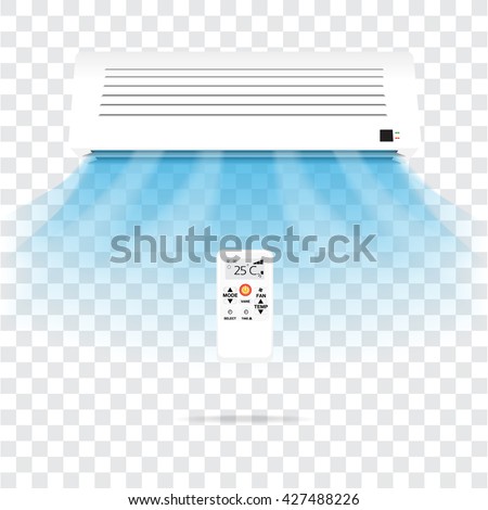 Air conditioning vector on transparent background