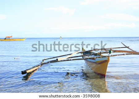 Banca Traditional Fishing Boat In The Philippines Stock Photo 3598008 ...