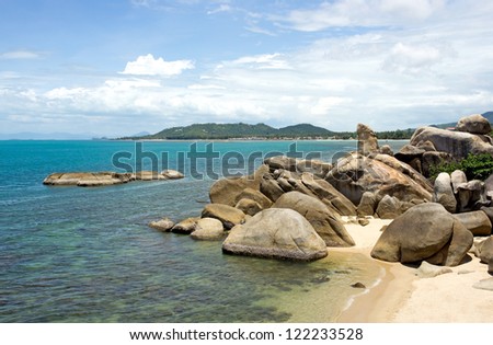 Granite rocks has been eroded by water and heat. Ko Samui Island, Thailand.