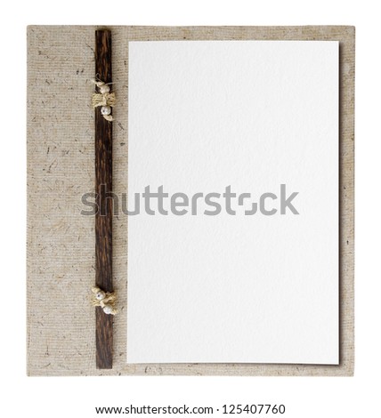 Restaurant menu with blank paper. Clipping path included.