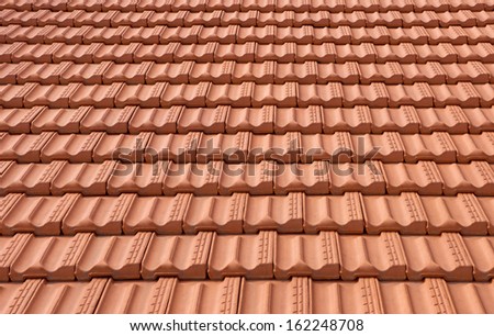 Red tiles roof - symbol of Mediterranean countries