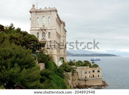 MONTE CARLO, MONACO - APRIL 28: Oceanographic Museum is a museum of marine sciences on April 28, 2013 in Monte Carlo, Monaco. It was inaugurated in 1910 by Prince Albert I.