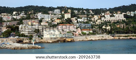 NICE, FRANCE - MAY 4: Architecture of city of Nice in the southern France on May 4, 2013 in Nice, France. Nice is a symbol of Provence Alpes Cote d\'Azur.