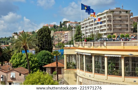 GRASSE, FRANCE - JUNE 2, 2014: Architecture of Grasse Town in the southern France. It is a city in the French department of Alpes-Maritimes.