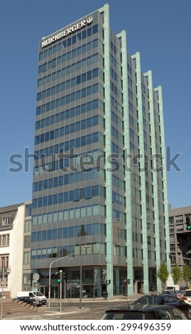 FRANKFURT AM MAIN, GERMANY - JULY 2, 2015: Nurnberger office. The Nurnberger Insurance Group is an insurance company.