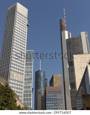 Skyscrapers of Frankfurt am Main. Frankfurt is the fifth-largest city in Germany.