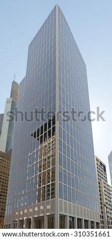 FRANKFURT AM MAIN, GERMANY - JULY 2, 2015: Skyscraper of Frankfurt am Main. Frankfurt is the fifth-largest city in Germany.