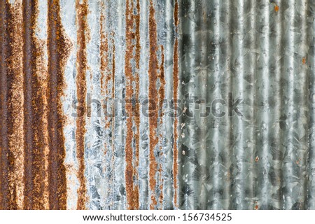 A rusty corrugated iron metal texture, can use for background