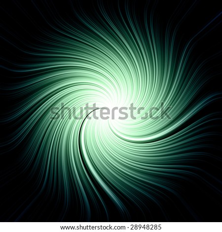 Green surreal abstract swirl
