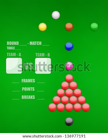 Snooker game and view result team player.