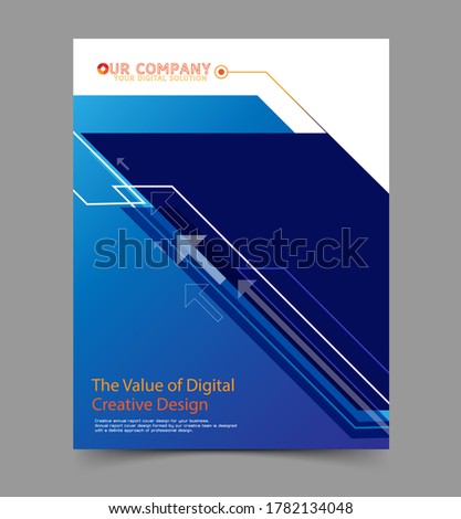 Annual report cover Business background design