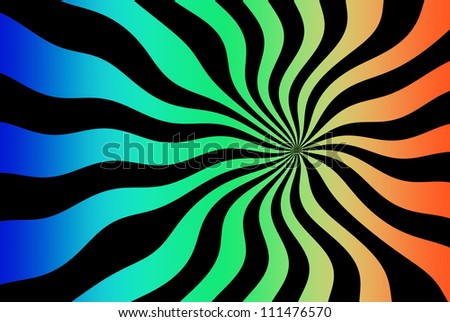 Funky abstract  background  of twisty stripes with a radial gradient.