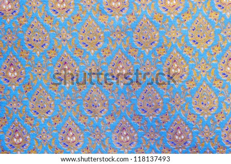 Traditional Thai style gold painting art