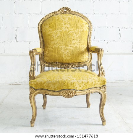 classical style Armchair sofa couch in vintage room