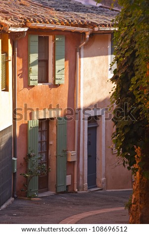 Houses in the village of Roussillon in Provence.