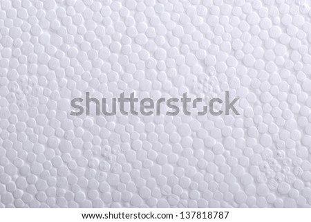 Foamed polystyrene for background usage