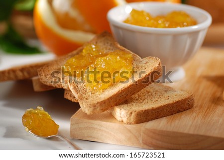 orange marmalade on toast for breakfast